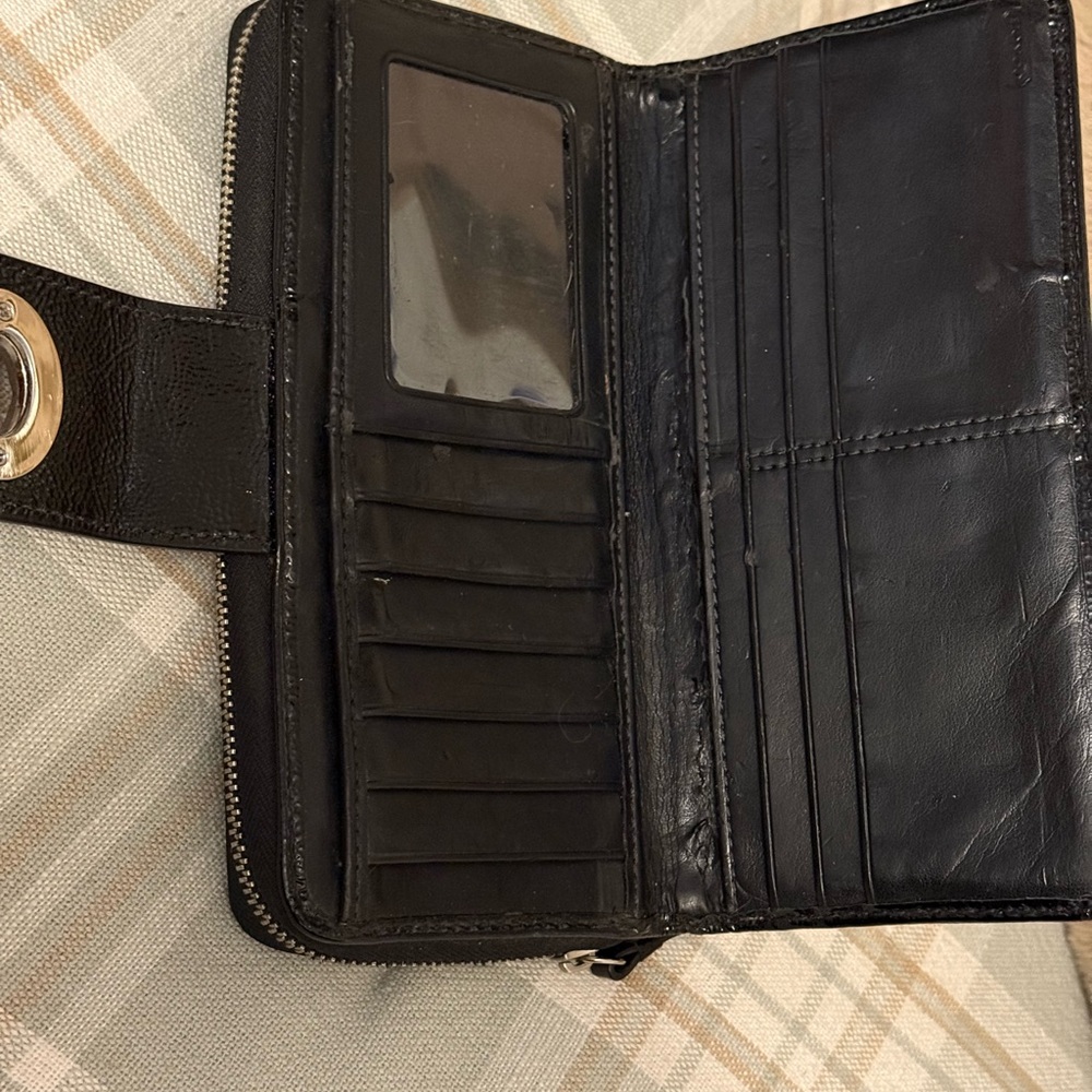 Vintage COACH Black Signature C Canvas Zip Wallet Y2K Aesthetic - Picture 2 of 3